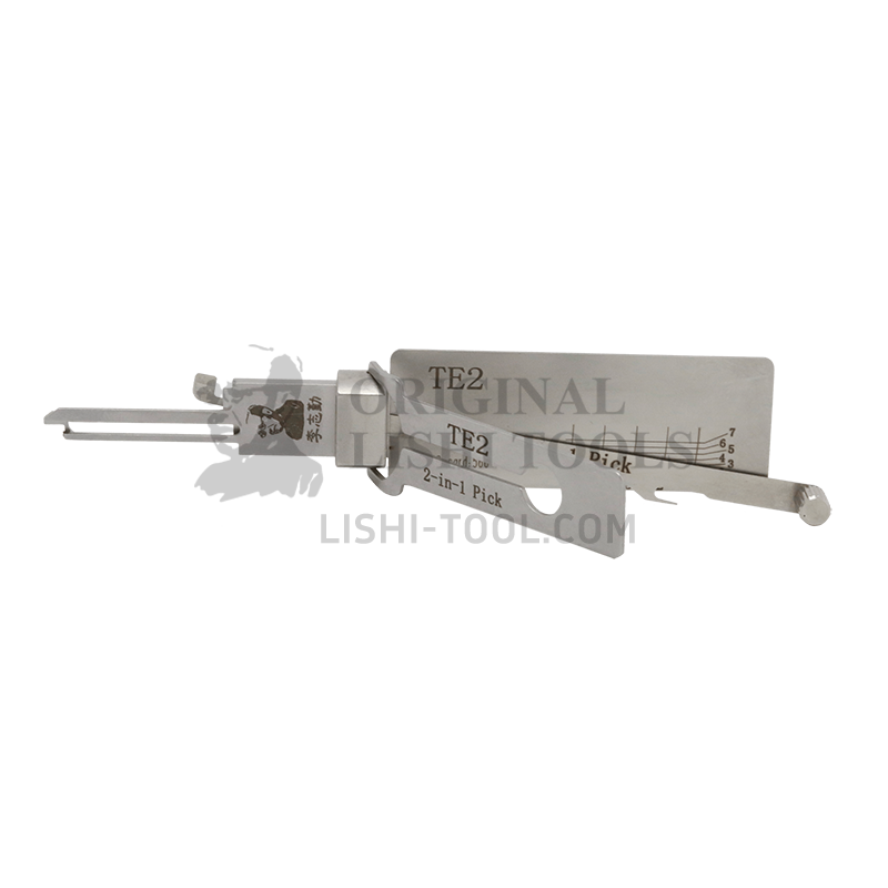 Lishi 2-in-1 TE2 TEST Lock Pick Tool - Multifunctional Unlocking Tool for Professionals