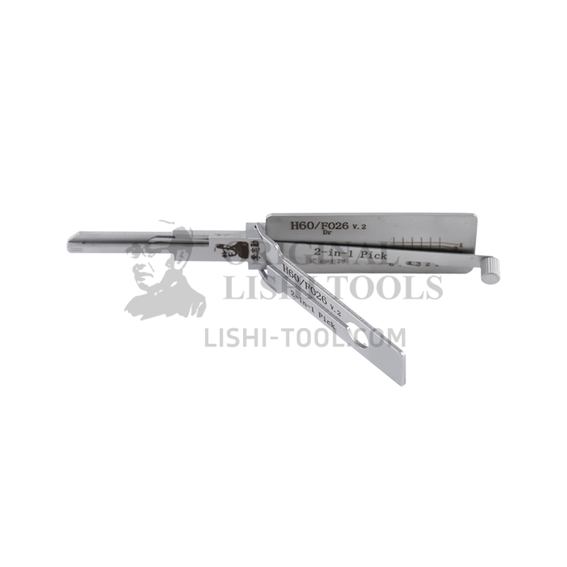 Lishi 2-in-1 H60/FO26 v.2 Tool - Lock Pick and Decoder - Door Lock / Sandblasted Edition