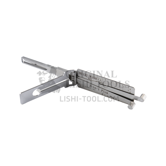 Lishi 2-in-1 (8-CUT) HU100R v.3 for New BMW - Ignition, Door, and Trunk Lock Pick and Decoder