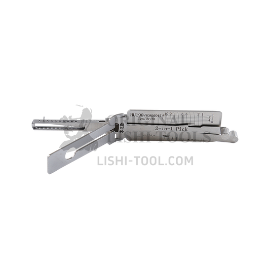Lishi 2-in-1 (10-CUT) HU198/FORD2017 for 2018+ New Focus - Ignition, Door, and Trunk Lock Pick and Decoder