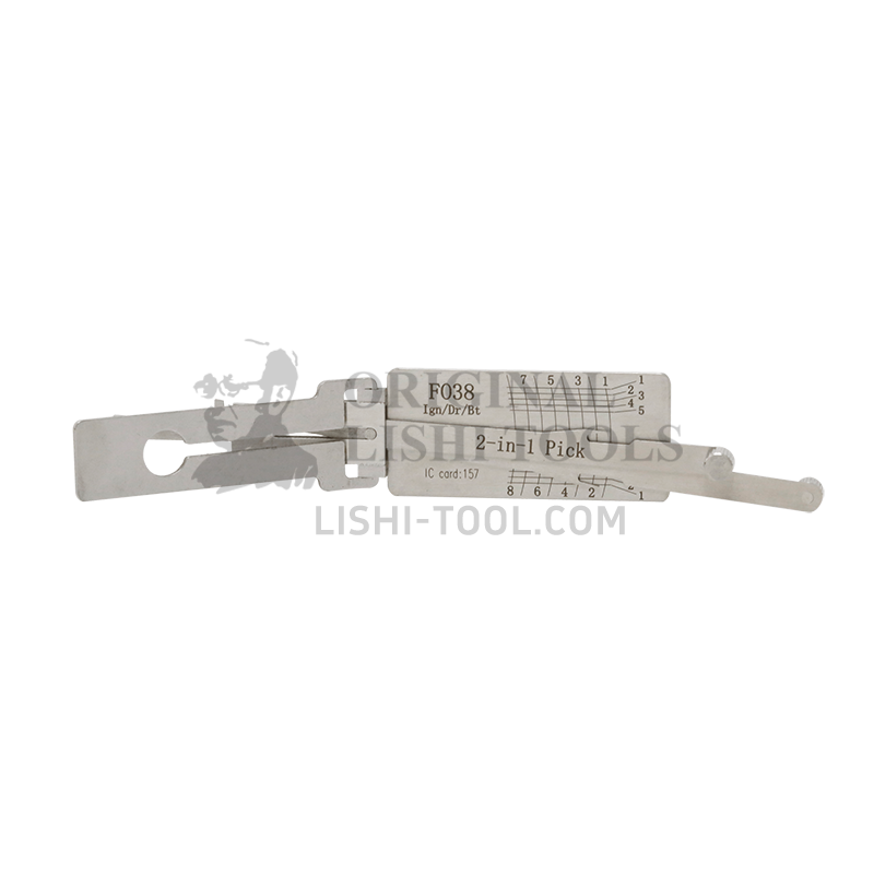 Lishi 2-in-1 (8-CUT) FO38 Tool for Ford - Ignition and Door Lock Pick and Decoder