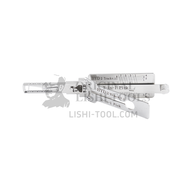 Lishi 2-in-1 (8-CUT) BYD2 for Qin PLUS, Song PLUS, Yuan - Door Lock Pick and Decoder