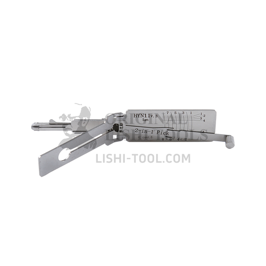 Lishi 2-in-1 (8-CUT) HYN11v.3 Tool for Hyundai - Lock Pick and Decoder - Ignition Lock