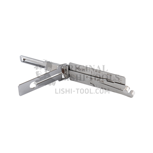 Lishi 2-in-1 (8-CUT) WT47T Tool for SAAB Xeni - Door Lock Pick and Decoder