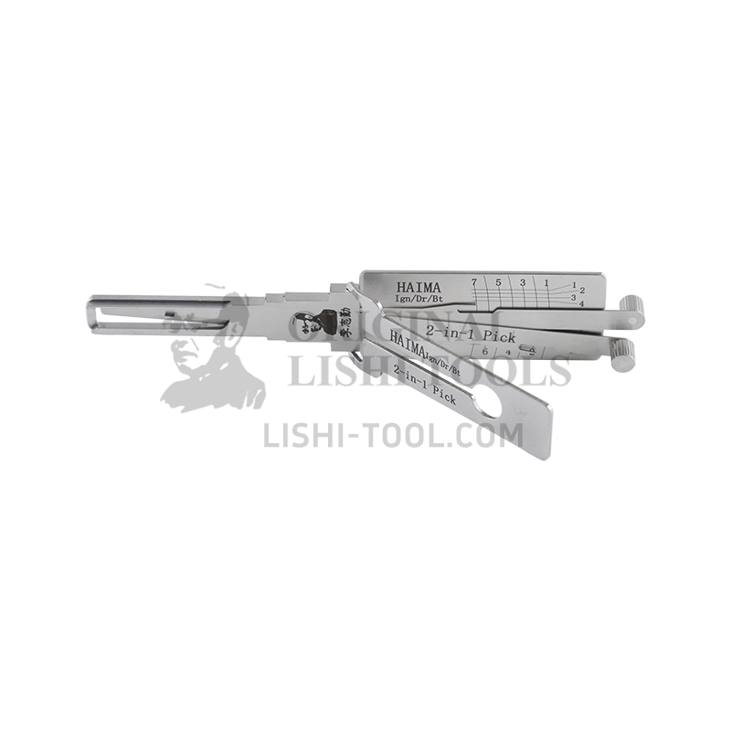 Lishi 2-in-1 (7-CUT) HAIMA for Haima - Ignition, Door, and Trunk Lock Pick and Decoder