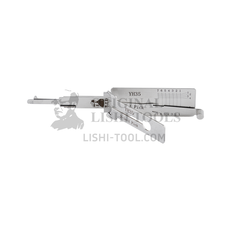 Lishi 7-CUT YH35 2-in-1 Pick and Decoder Tool - Designed for Yamaha Motorcycle Ignition Locks / Anti-Glare
