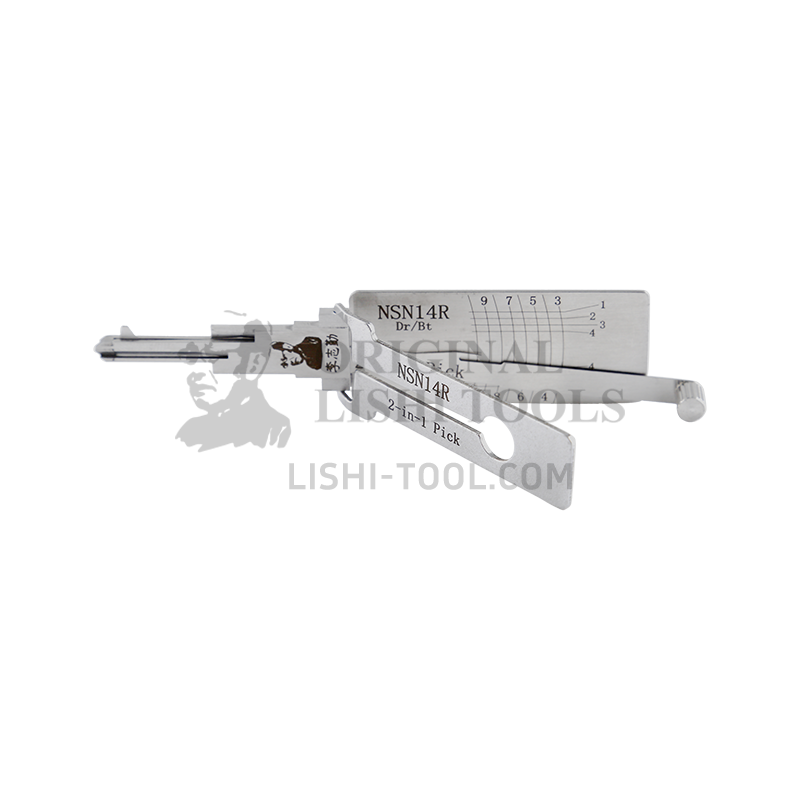 Lishi 2-in-1 (10-CUT) NSN14R Tool for New Nissan, Qichun - Lock Pick and Decoder