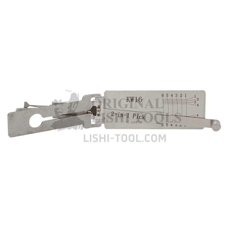 Lishi 2-in-1 (6-CUT) KW16 Tool for Kawasaki - Lock Pick and Decoder - Ignition Lock/Anti-Glare
