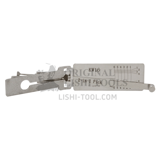 Lishi 2-in-1 (6-CUT) KW16 Tool for Kawasaki - Lock Pick and Decoder - Ignition Lock/Anti-Glare