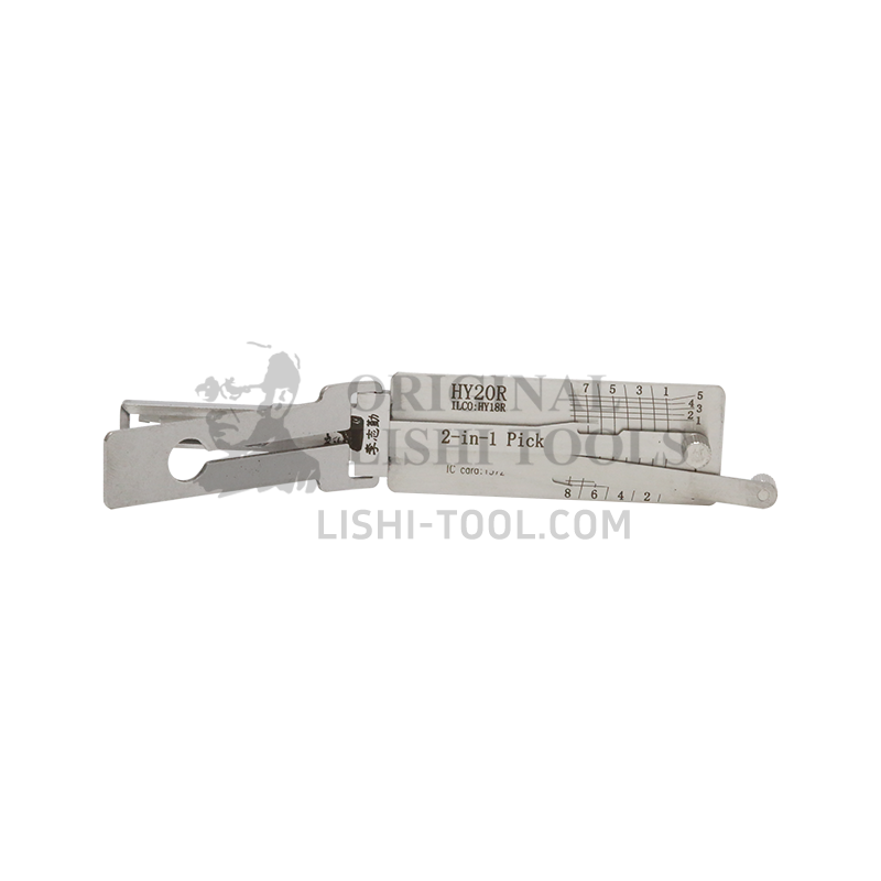 Lishi 2-in-1 (8-CUT) HY20R for Hyundai, KIA - Door Lock/Anti-glare Pick and Decoder