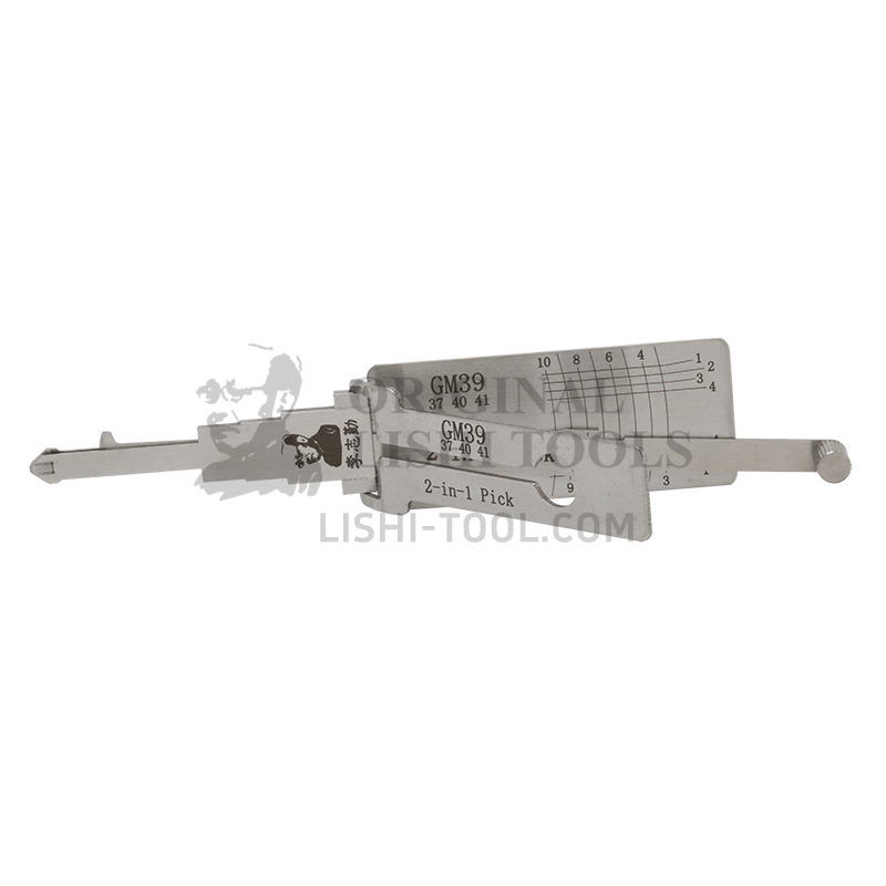 Lishi 2-in-1 (10-CUT) GM39(37/40/41) Tool for Buick GL8, Regal - Lock Pick and Decoder