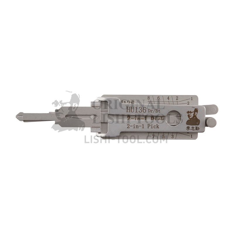 Lishi 2-in-1 (8-CUT) HU136 for Renault - Door and Trunk Lock Pick and Decode