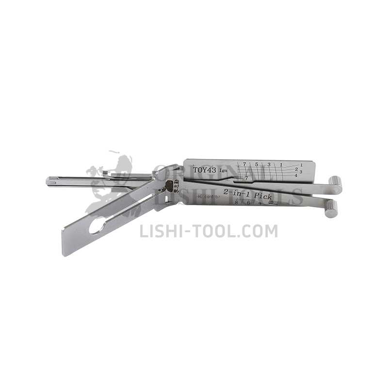 Lishi 2-in-1 8-CUT TOY43 Decoder and Pick for Older Toyota Camry Ignition Lock - Anti-Glare