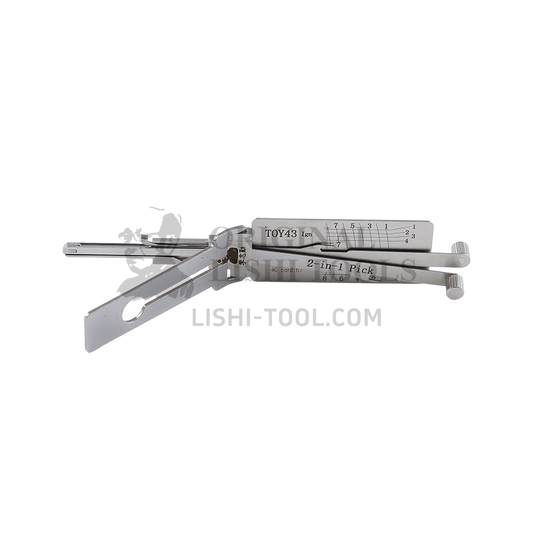 Lishi 2-in-1 8-CUT TOY43 Decoder and Pick for Older Toyota Camry Ignition Lock - Anti-Glare