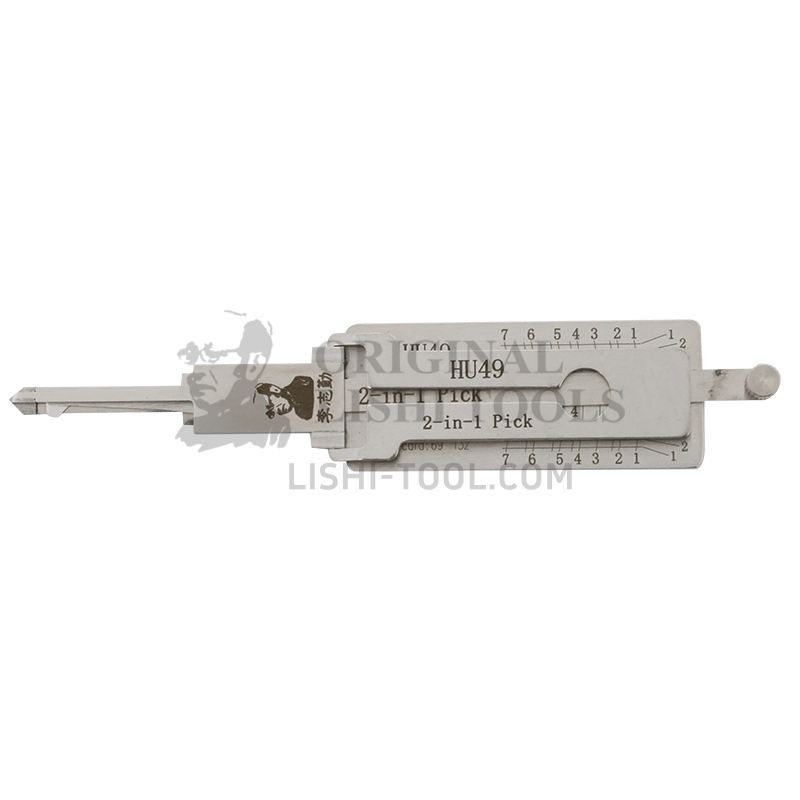 Lishi 2-in-1 (7-CUT) HU49 Tool for Older Jetta, Santana - Lock Pick and Decoder - Ignition Lock, Door Lock, Trunk