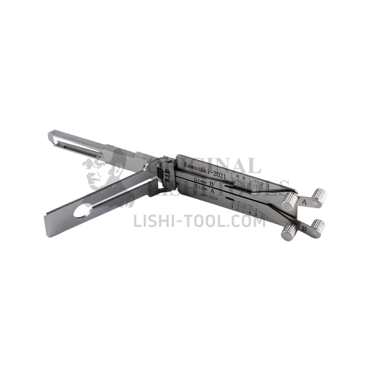 Lishi 2-in-1 (7-CUT) Kawasaki-2021 for Kawasaki 2021+ Motorcycles - Ignition Lock/Anti-Glare Pick and Decoder