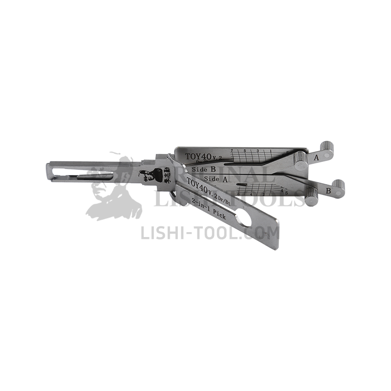 Lishi 2-in-1 (8-CUT) TOY40 v.2 Tool for Mitsubishi, Chairman - Door and Trunk Lock Pick and Decoder