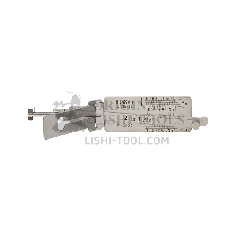 Lishi 2-in-1 (6-CUT) HU58 v.3 for BMW 3 Series - Ignition Lock, Door Lock, Trunk Pick and Decoder