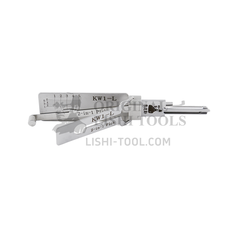 Lishi Tool (5-CUT) KW1-L-Left Groove 2-in-1 Pick and Decoder for Kwikset Residential Locks / Door Lock / Anti-Glare