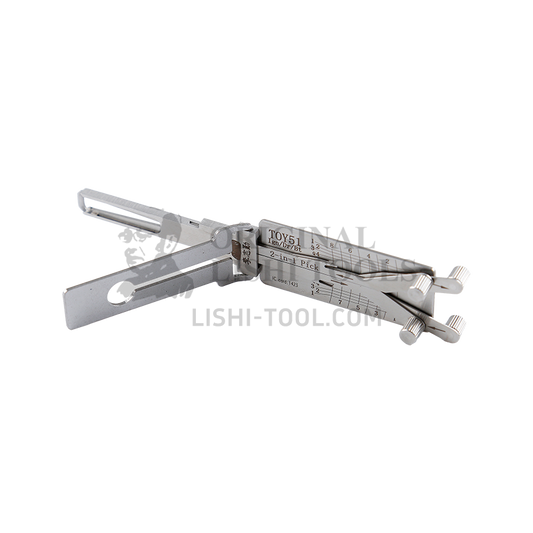 Lishi 2-in-1 (8-CUT) TOY51 Tool for Shaanxi DeLong, Hongyan Jie Shi, and Leopard CS10 - Ignition, Door, and Trunk Lock Pick and Decoder
