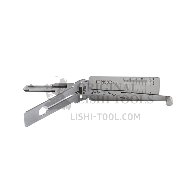 Lishi 2-in-1 (8-CUT) HON58R Tool for Honda - Door Lock Pick and Decoder