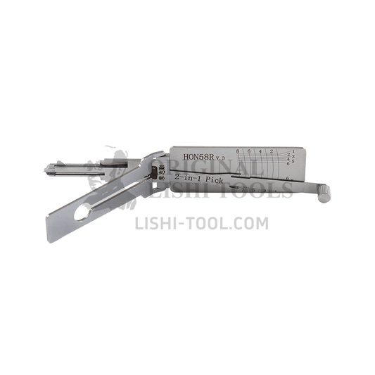 Lishi 2-in-1 (8-CUT) HON58R Tool for Honda - Door Lock Pick and Decoder