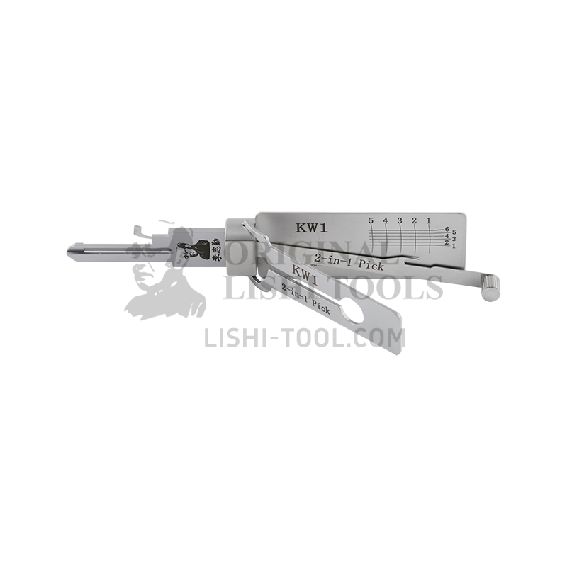 Lishi 2-in-1 KW1 5-CUT Right Groove Kwikset Door Lock Decoder & Pick Tool: Reliable Locksmithing Solution