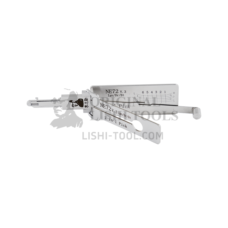 Lishi 2-in-1 (6-CUT) NE72 v.3 Tool for Peugeot, Citroën, Renault - Ignition, Door, Trunk Lock Pick and Decoder