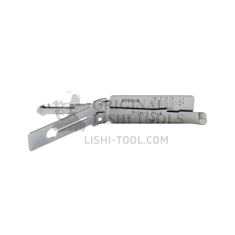 Lishi 2-in- 1 (8-CUT) BYD01R Tool for BYD F3 - Door Lock Pick and Decoder
