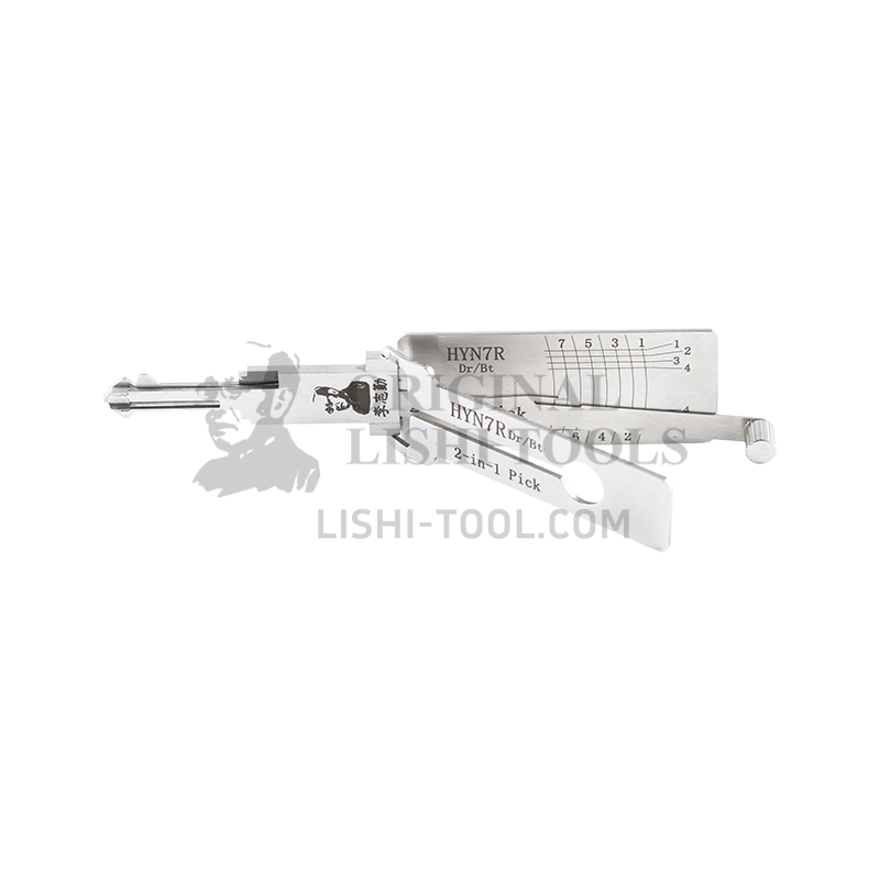Lishi 2-in-1 (8-CUT) HYN7R Tool for Hyundai - Lock Pick and Decoder - Door Lock Trunk