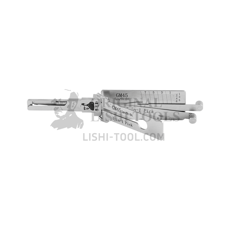Lishi 2-in-1 (8-CUT) GM45 for Holden - Ignition, Door, and Trunk Lock Pick and Decoder