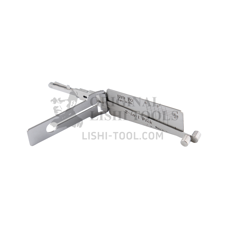 Lishi 2-in-1 (6-CUT) BYDF0 Tool for BYD F0 - Ignition, Door, and Trunk Lock Pick and Decoder