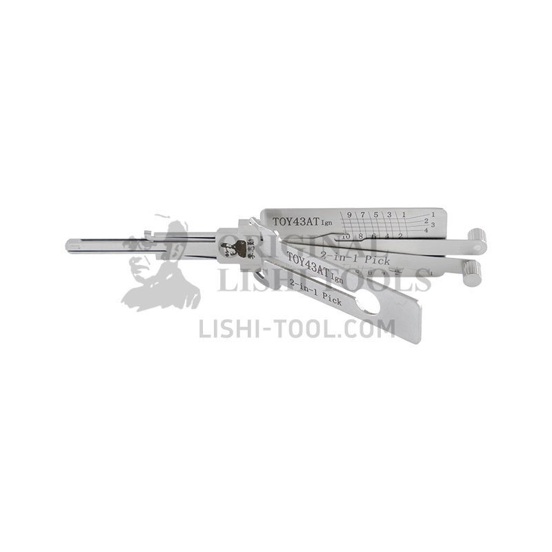 Lishi 2-in-1 (10-CUT) TOY43AT Pick and Decoder Tool: Suitable for Toyota Ignition Locks