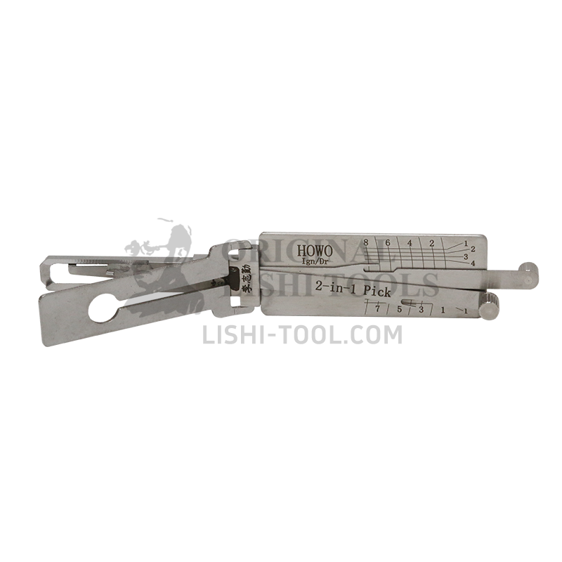 Lishi 2-in-1 (8-CUT) HOWO for HOWO Trucks - Ignition and Door Lock Pick and Decoder