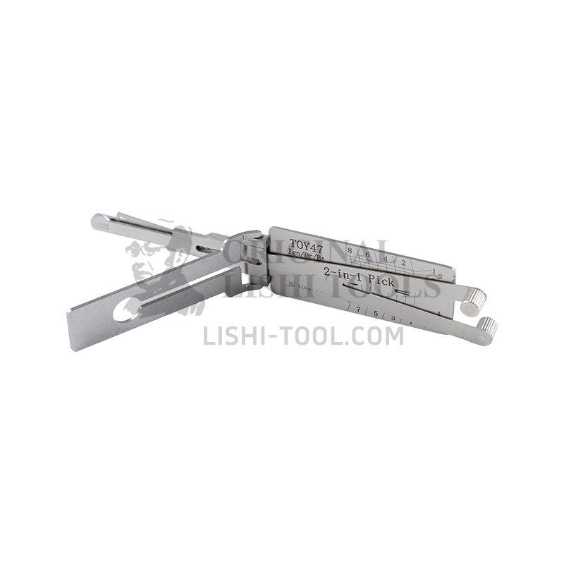 Lishi 2-in-1 (8-CUT) TOY47 Toyota Ignition Lock/Door Lock/Trunk Decoder and Pick - Original Lishi Tool with Anti-Glare Feature