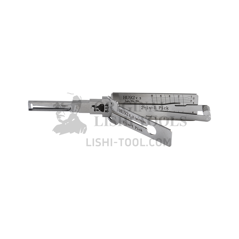 Lishi 2-in-1 (8-CUT) HU92 for BMW, Land Rover - Ignition Lock, Door Lock, Trunk Pick and Decoder