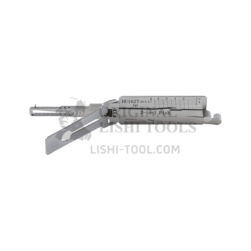 Lishi 2-in-1 (8-CUT) HU162T v.3 for Volkswagen, Skoda - Ignition Lock Pick and Decoder