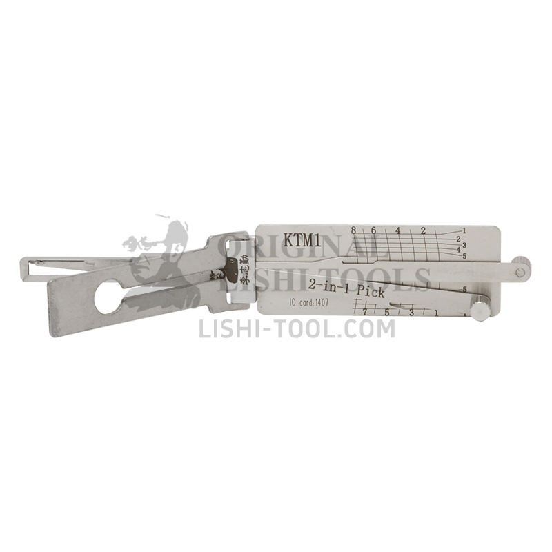 Lishi 2-in-1 (8-CUT) KTM1 for KTM Motorcycles - Ignition Lock Pick and Decoder