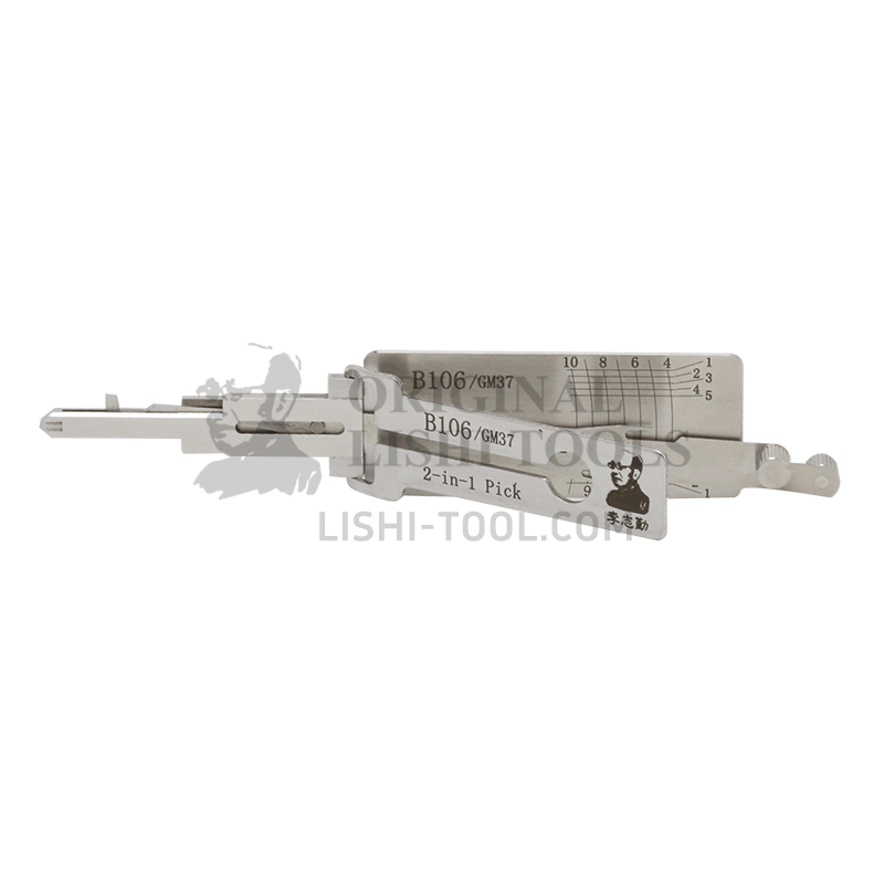 Lishi 2-in-1 (10-CUT) B106/GM37 Tool for Enclave, LaCrosse - Lock Pick and Decoder