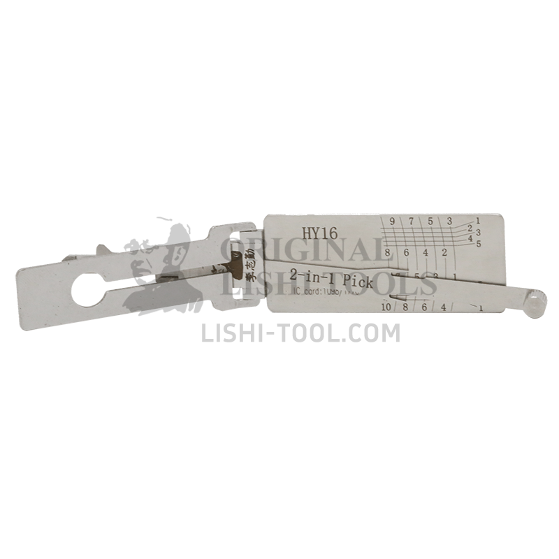 Lishi 2-in-1 (10-CUT) HY16 Tool for Hyundai, Kia - Lock Pick and Decoder - Door Lock