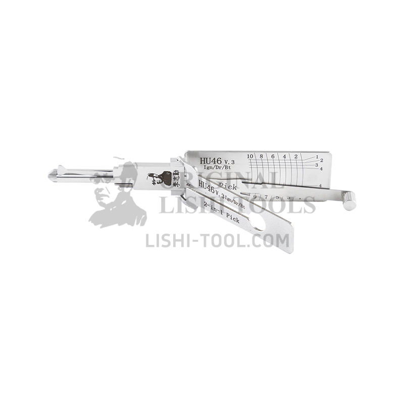 Lishi 2-in-1 (10-CUT) HU46v.3 Tool for Opel, Astra - Lock Pick and Decoder - Ignition Lock, Door Lock, Trunk