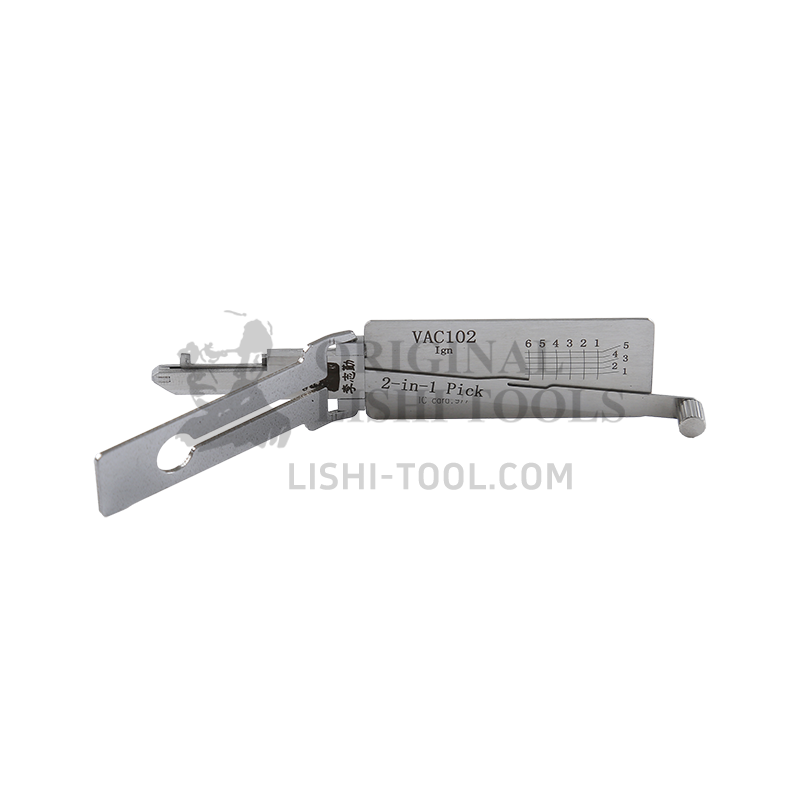 Lishi 2-in-1 (6-CUT) VAC102 Pickup and Decoder for Renault and Peugeot Ignition Locks - Original Li’s Tools with Anti-Glare Design.