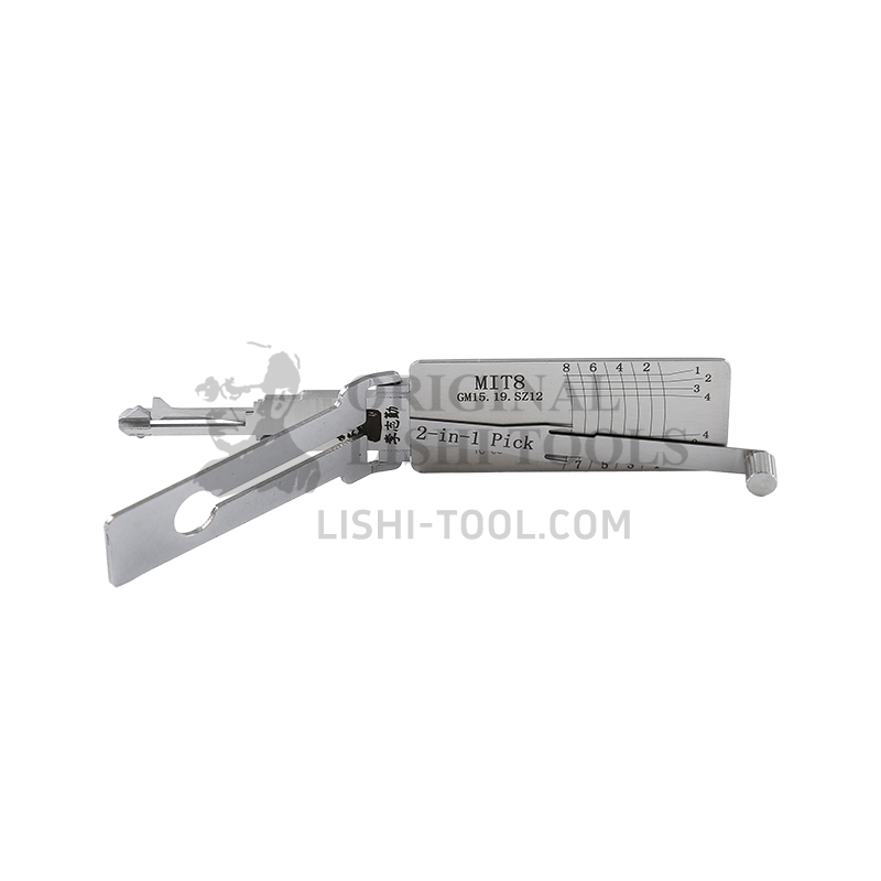 Lishi 2-in-1 (8-CUT) MIT8 (GM15 GM19 SZ12) Tool for Mitsubishi - Door, Trunk Lock Pick and Decoder