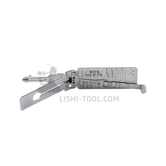 Lishi 2-in-1 (8-CUT) MIT8 (GM15 GM19 SZ12) Tool for Mitsubishi - Door, Trunk Lock Pick and Decoder