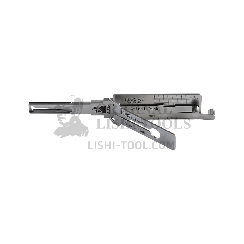 Lishi 2-in-1 (7-CUT) HU83 v.3 for Peugeot, Citroen - Ignition Lock, Door Lock, Trunk, Anti-glare Pick and Decoder