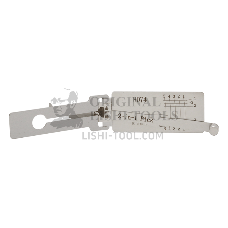 Lishi 2-in-1 (5-CUT) HD74 Tool for Honda Motorcycles - Ignition Lock Pick and Decoder