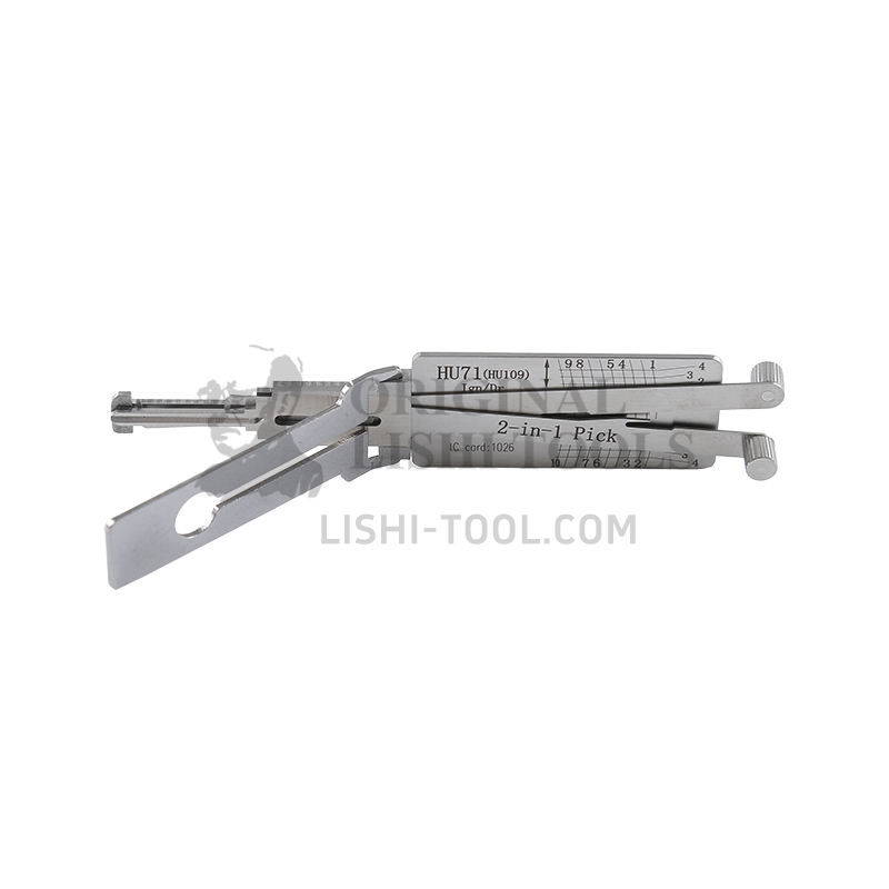 Lishi 2-in-1 (10-CUT) HU71/HU109 for Land Rover, Scania Trucks - Ignition Lock, Door Lock Pick and Decoder