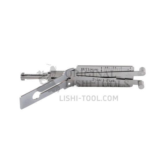 Lishi 2-in-1 (10-CUT) HU71/HU109 for Land Rover, Scania Trucks - Ignition Lock, Door Lock Pick and Decoder