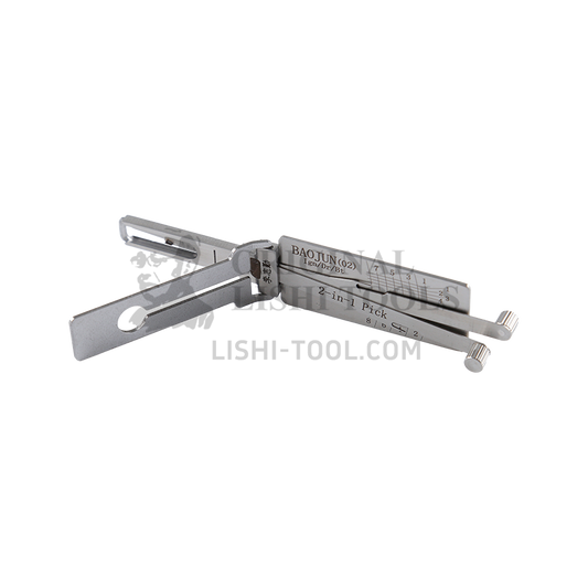 Lishi 2-in-1 (8-CUT) BAOJUN02 for 2018+ Baojun 630, 730 - Ignition, Door, and Trunk Lock Pick and Decoder
