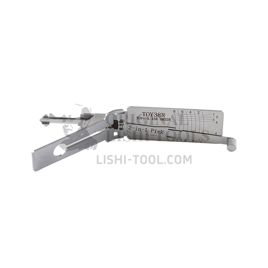 Lishi 8-CUT TOY38R 2-in-1 Pickup Decoder Tool for Toyota Door Anti-glare